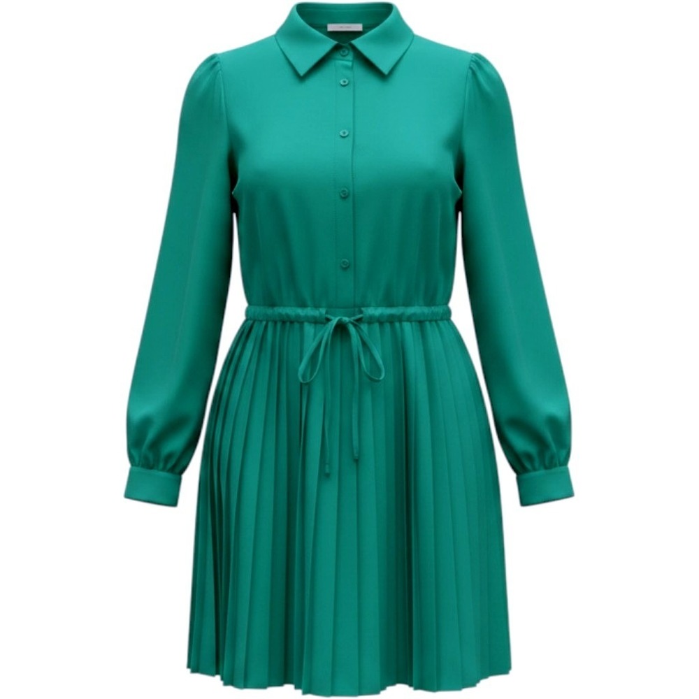 Strut‎ & Bolt Green Button Down Pleated Midi Dress Women's Size S / #26133